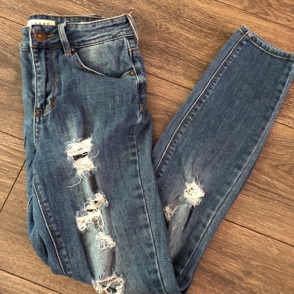 PACSUN RIPPED SKINNY JEANS